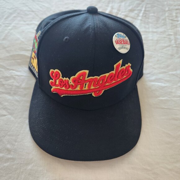 Topps Lids x Mitchell & Ness Los Angeles Dodgers Fitted 7 5/8 Baseball Hat - Picture 1 of 5